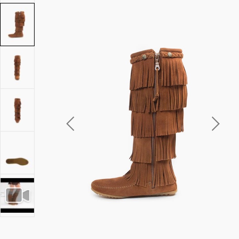 5 layer fringe Minnetonka boots !